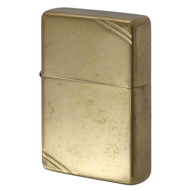 絶版/ヴィンテージ Zippo ジッポー 中古 2014年製造 1937レプリカ フラットトップ ビンテージ ダイヤゴナルライン 鏡面  [C]使用感あり傷汚れあり