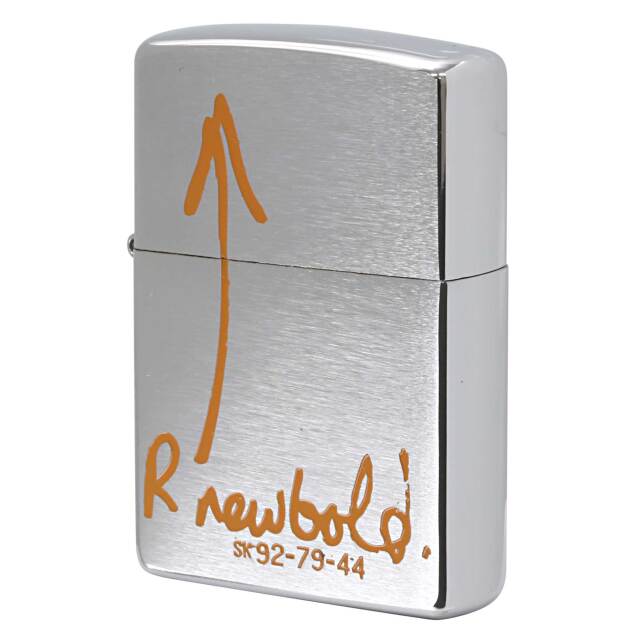 絶版/ヴィンテージ Zippo ジッポー 中古 2000年製造 ZIPPO R.Newbold アールニューボールド SK92-79-44 ロゴ ペイント風  [S]ほぼ新品同様