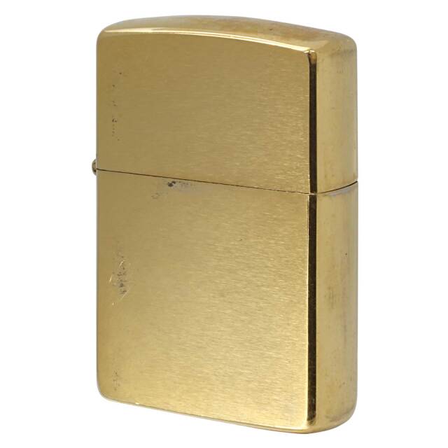 絶版/ヴィンテージ Zippo ジッポー 中古 1992年製造 ブラス Brushed Solid Brass No.204  [B]使用感ありやや傷汚れあり
