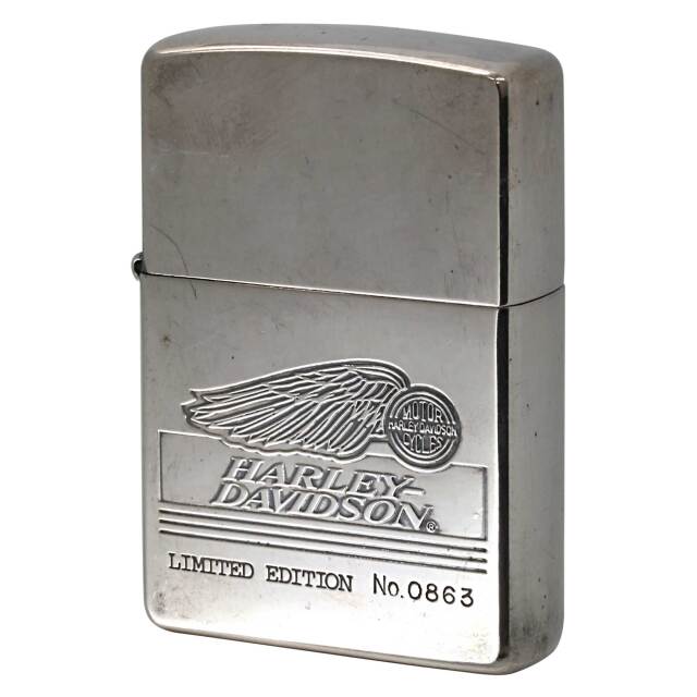 絶版/ヴィンテージ Zippo ジッポー 中古 1998年製造 Harley Davidson ハーレーダビッドソン Limited Edition No.0863  [C]使用感あり傷汚れあり