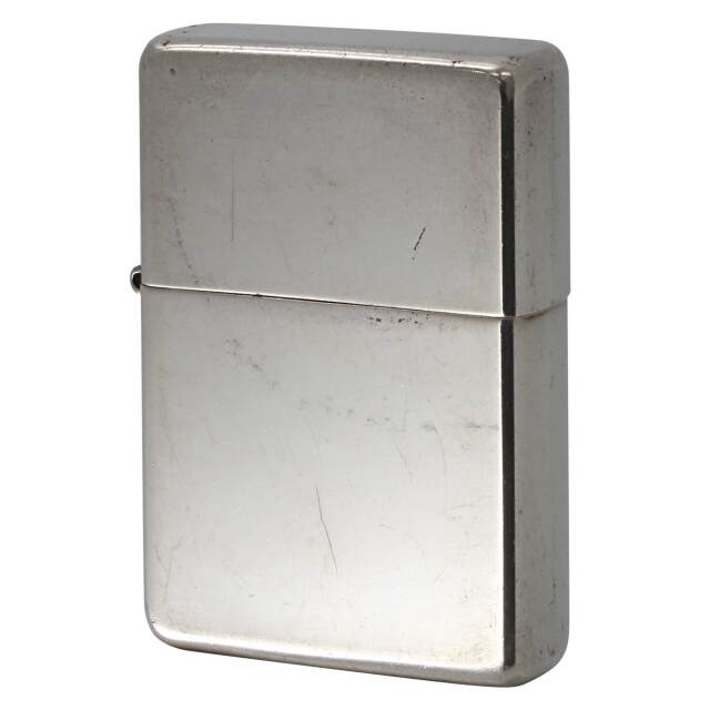 絶版/ヴィンテージ Zippo ジッポー 中古 2002年製造 スターリングシルバー Sterling Silver No.16 フラットトップ  [B]使用感ありやや傷汚れあり