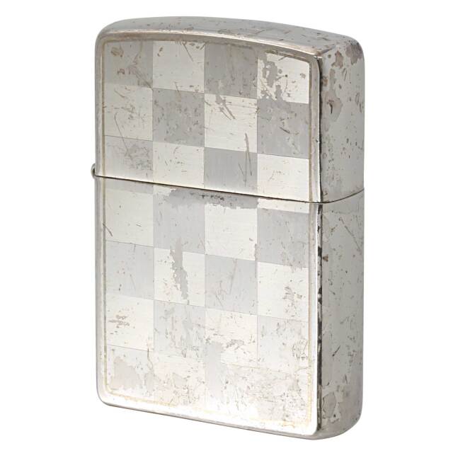 絶版/ヴィンテージ Zippo ジッポー 中古 2005年製造 チェック 2SS-CK2 両面  [C]使用感あり傷汚れあり