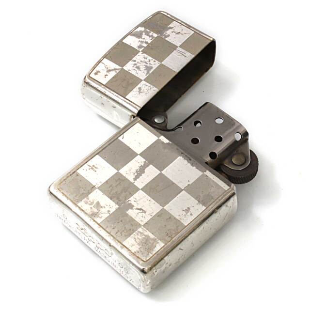 絶版/ヴィンテージ Zippo ジッポー 中古 2005年製造チェック 2SS-CK2
