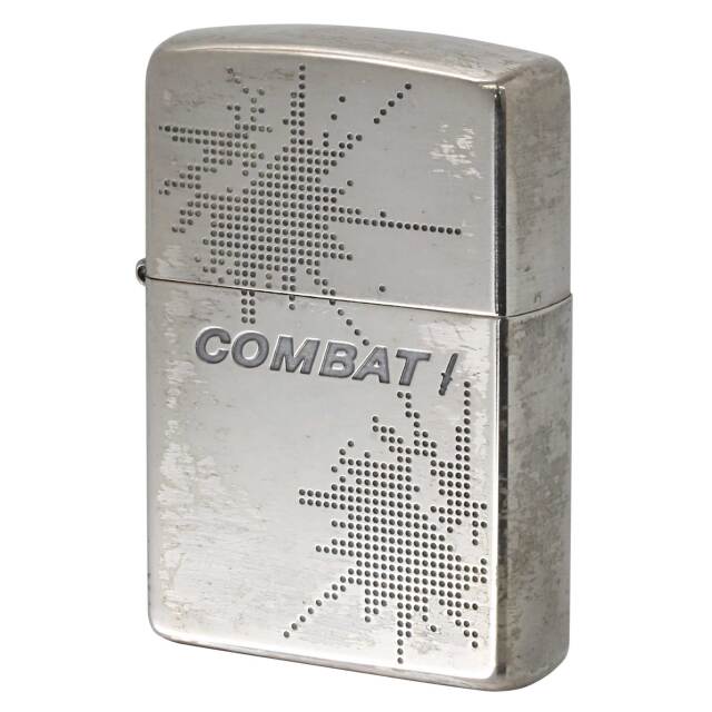 絶版/ヴィンテージ Zippo ジッポー 中古 2003年製造 COMBAT コンバットドット絵  [C]使用感あり傷汚れあり