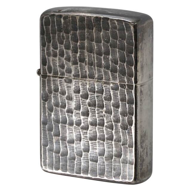 絶版/ヴィンテージ Zippo ジッポー 中古 1981年製造 両面リューター加工 槌目  [A]使用感少なく状態が良い
