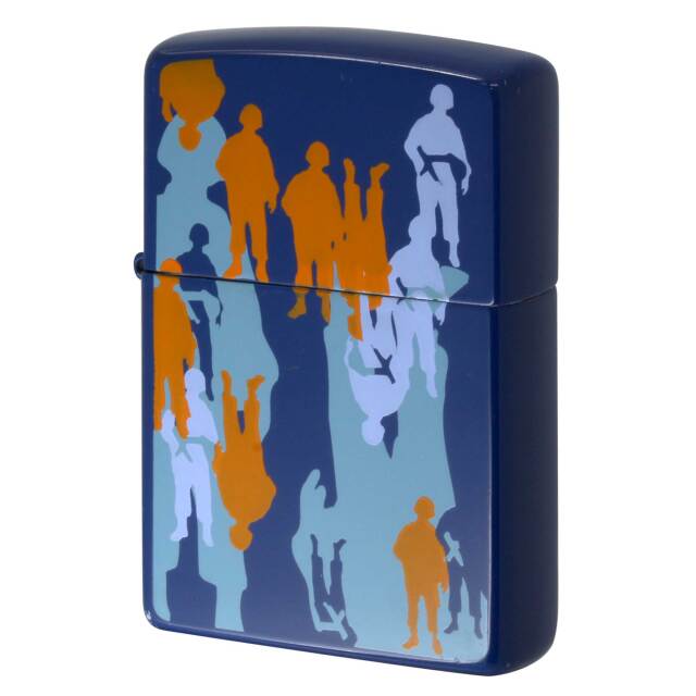 絶版/ヴィンテージ Zippo ジッポー 中古 1999年製造 R.Newbold アールニューボールド ブルーマット 兵士 アーミー両面  [A]使用感少なく状態が良い