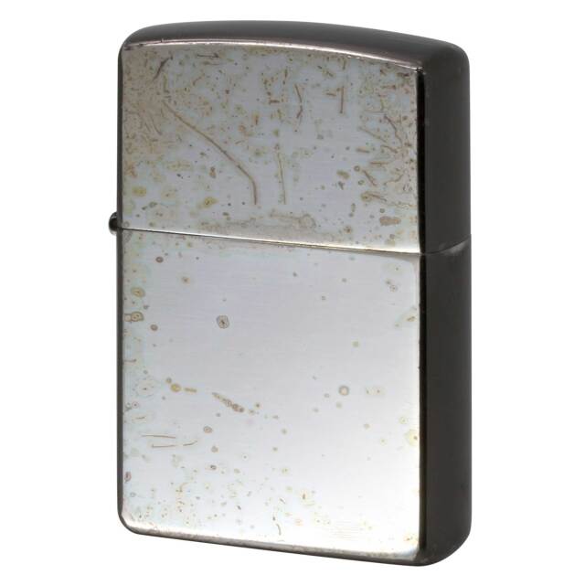 絶版/ヴィンテージ Zippo ジッポー 中古 2003年製造 コンビメッキ シルバー ブラック SV&BK  [C]使用感あり傷汚れあり