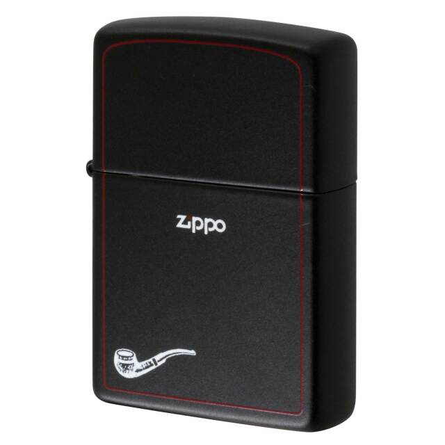 絶版/ヴィンテージ Zippo ジッポー 中古 1988年製造 パイプ ブラックマット ユニットレギュラータイプ  [B]使用感ありやや傷汚れあり