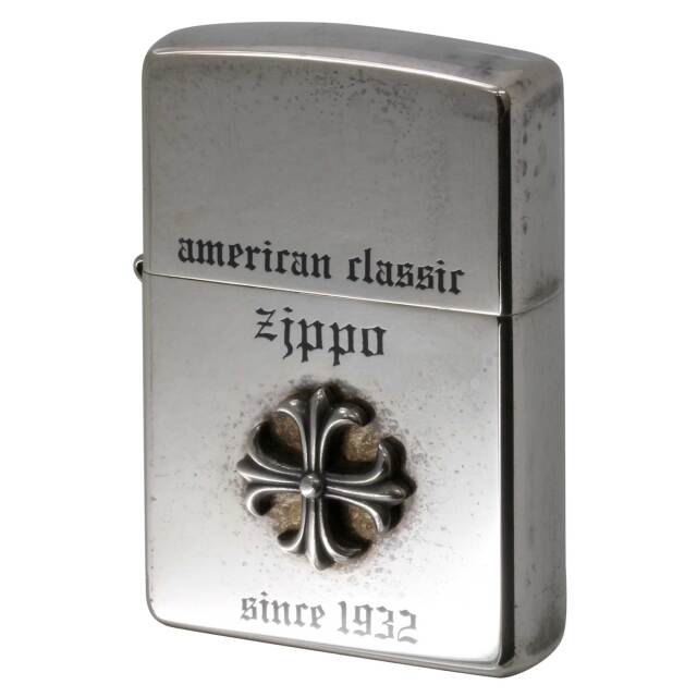 絶版/ヴィンテージ Zippo ジッポー 中古 2001年製造 american classic クロス メタル Cross Metal  [C]使用感あり傷汚れあり