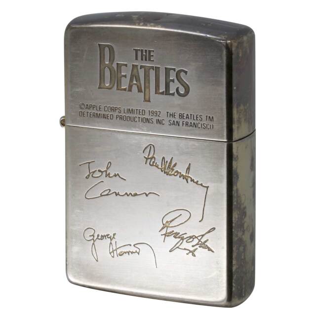 絶版/ヴィンテージ Zippo ジッポー 中古 1992年製造 THE BEATLS COLLECTION ビートルズ サイン  [C]使用感あり傷汚れあり