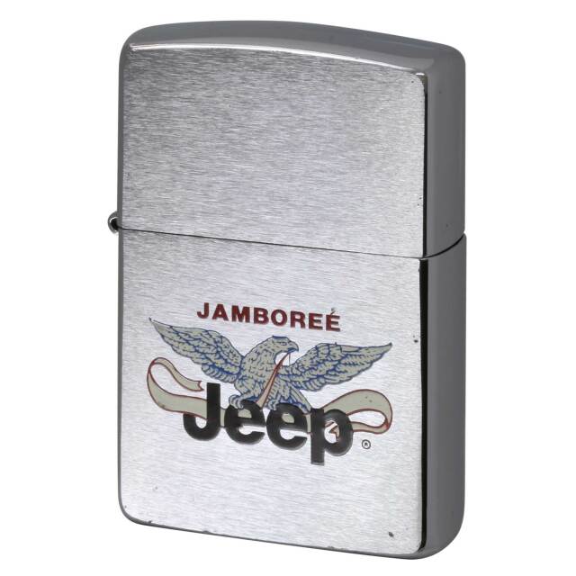 絶版/ヴィンテージ Zippo ジッポー 中古 1995年製造 Jeep JAMBOREE 自動車 クライスラー 公式ライセンス品  [A]使用感少なく状態が良い
