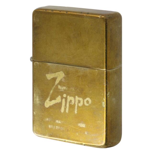 絶版/ヴィンテージ Zippo ジッポー 中古 1989年製造 1937レプリカ フラットトップ ブラス  [C]使用感あり傷汚れあり