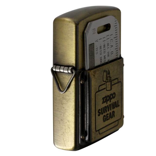 絶版/ヴィンテージ Zippo ジッポー 中古 1992年製造SURVIVAL GEAR