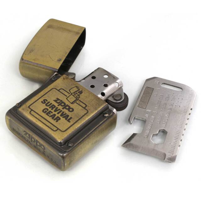 絶版/ヴィンテージ Zippo ジッポー 中古 1992年製造SURVIVAL GEAR