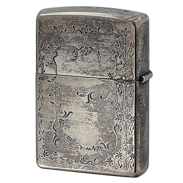 絶版/ヴィンテージ Zippo ジッポー 中古 2002年製造アラベスク柄 花と