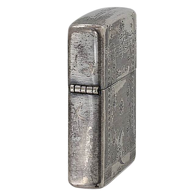 絶版/ヴィンテージ Zippo ジッポー 中古 2002年製造アラベスク柄 花と