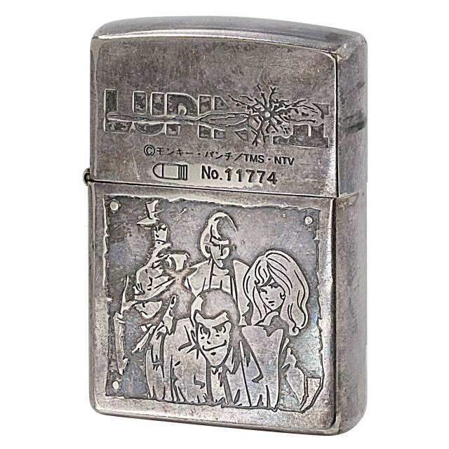 絶版/ヴィンテージ Zippo ジッポー 中古 2000年製造 ルパン三世 オールキャスト 銀古美仕上げ シリアルナンバーNo.11774  [C]使用感あり傷汚れあり