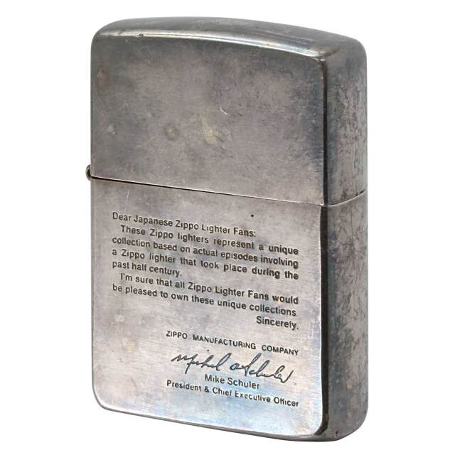 絶版/ヴィンテージ Zippo ジッポー 中古 1995年製造 ZIPPO社3代目社長 MICHAEL.A.SCHULER メッセージ  [C]使用感あり傷汚れあり