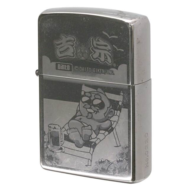 絶版/ヴィンテージ Zippo ジッポー 中古 2004年製造 パチスロ 吉宗  爺 大都技研　シリアルナンバーNo.0220  [C]使用感あり傷汚れあり