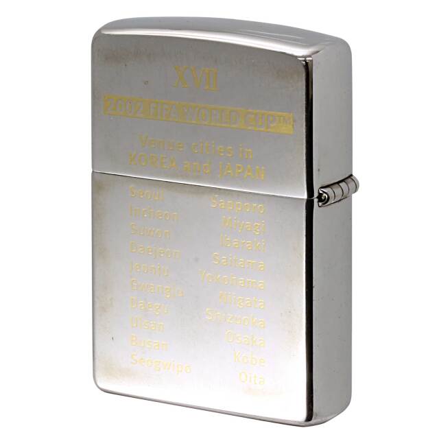 絶版/ヴィンテージ Zippo ジッポー 中古 2001年製造限定品 2002 FIFA