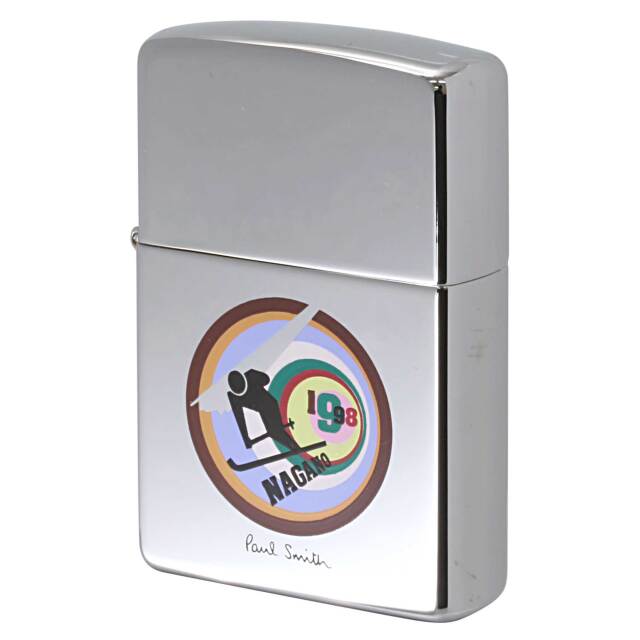 絶版/ヴィンテージ Zippo ジッポー 中古 1997年製造 ZIPPO Paul Smith ポール・スミス 長野オリンピック記念 スキー  [S]ほぼ新品同様