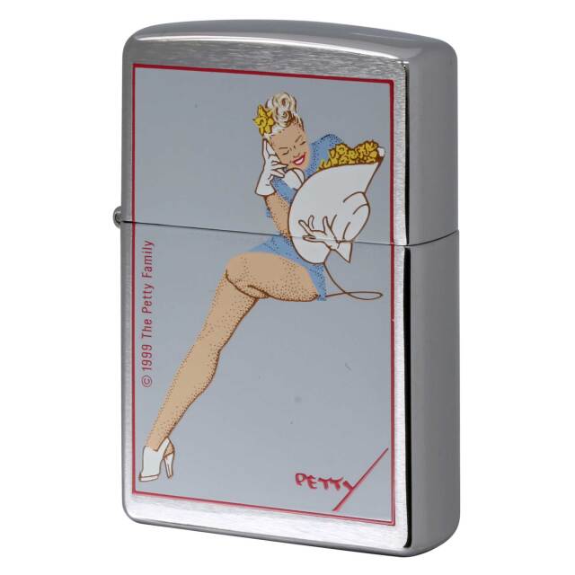 絶版/ヴィンテージ Zippo ジッポー 中古 1998年製造 ペティ・ガール The Petty Girl Series 2 200PG 643 FLOWER GIRL  [N]未使用・新品
