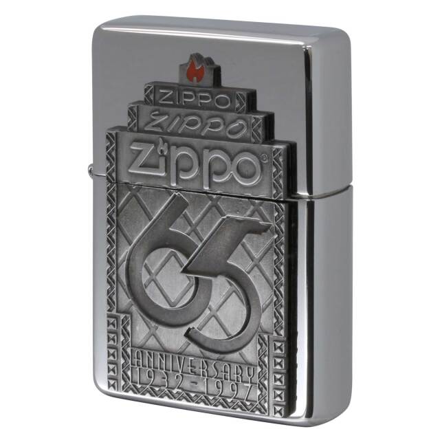 絶版/ヴィンテージ Zippo ジッポー 中古 1997年製造 65th anniversary 1939-1997 OUTDOOR LIFE Set 65周年フラットトップ  [S]ほぼ新品同様