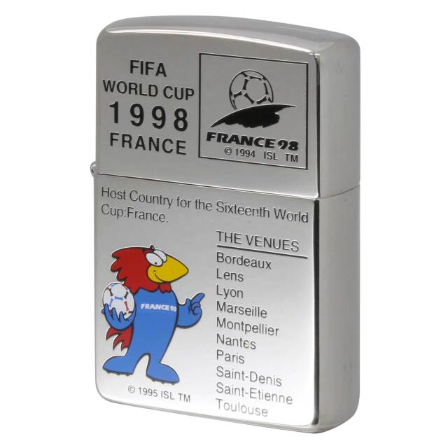 絶版/ヴィンテージ Zippo ジッポー 中古 1997年製造 FRANCE 98 FIFA WORLD CUP フランスワールドカップ No.2676  [S]ほぼ新品同様
