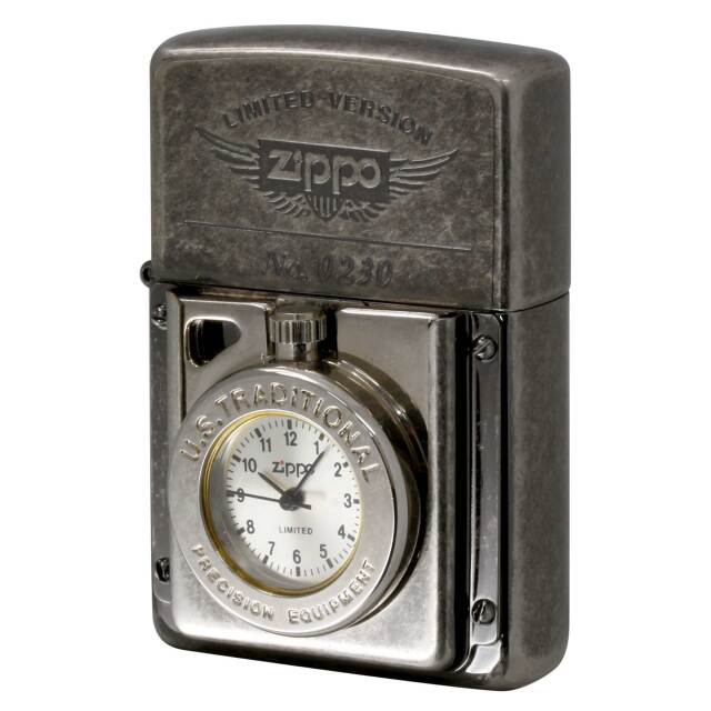 絶版/ヴィンテージ Zippo ジッポー 中古 1996年製造 特別限定品1,000個 TIME LITE オーナメント2 タイムライト  [S]ほぼ新品同様