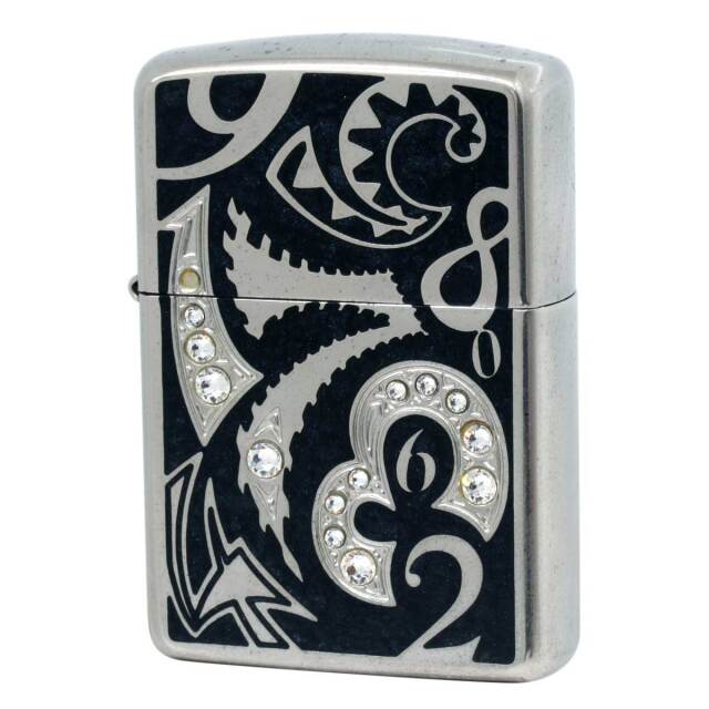 絶版/ヴィンテージ Zippo ジッポー 中古 2012年製造 アーマーニューダイアル NDIAL-BK  [C]使用感あり傷汚れあり