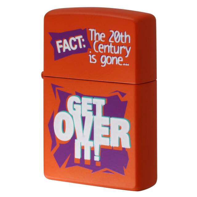 絶版/ヴィンテージ Zippo ジッポー 中古 1999年製造 MILLENNIUM GET OVER IT! 缶ケース  [N]未使用・新品