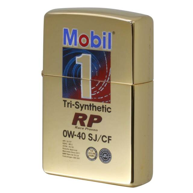 絶版/ヴィンテージ Zippo ジッポー 中古 2001年製造 Mobil 1 モービルワンRP Brass  [S]ほぼ新品同様