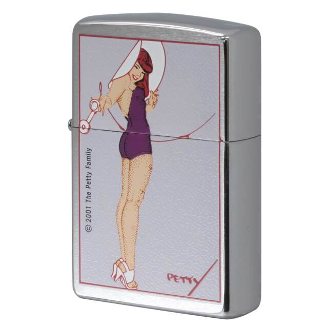 絶版/ヴィンテージ Zippo ジッポー 中古 2000年製造 The Petty Girl ペティガール 205PG 645 PRETTY IN PURPL  [N]未使用・新品