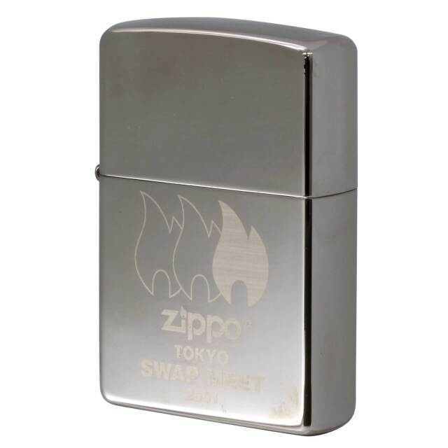 絶版/ヴィンテージ Zippo ジッポー 中古 2000年製造 東京スワップミート記念 2001 Silver Plate  [N]未使用・新品