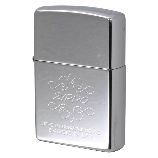 絶版/ヴィンテージ Zippo ジッポー 中古 1996年製造 ZIPPO LOGO ジッポ ロゴ 1955-1979 ハイポリッシュクローム  [C]使用感あり傷汚れあり