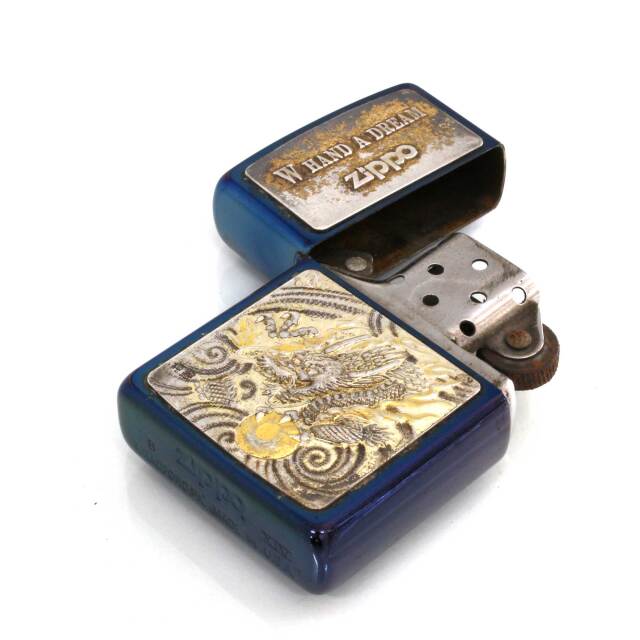絶版/ヴィンテージ Zippo ジッポー 中古 1998年製造純銀プレート