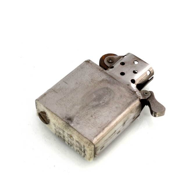 絶版/ヴィンテージ Zippo ジッポー 中古 1998年製造純銀プレート