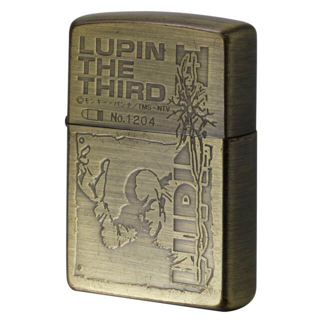 絶版/ヴィンテージ Zippo ジッポー 中古 1998年製造  LUPIN THE THIRD ルパン ブラス シリアルNo.1204  [B]使用感ありやや傷汚れあり