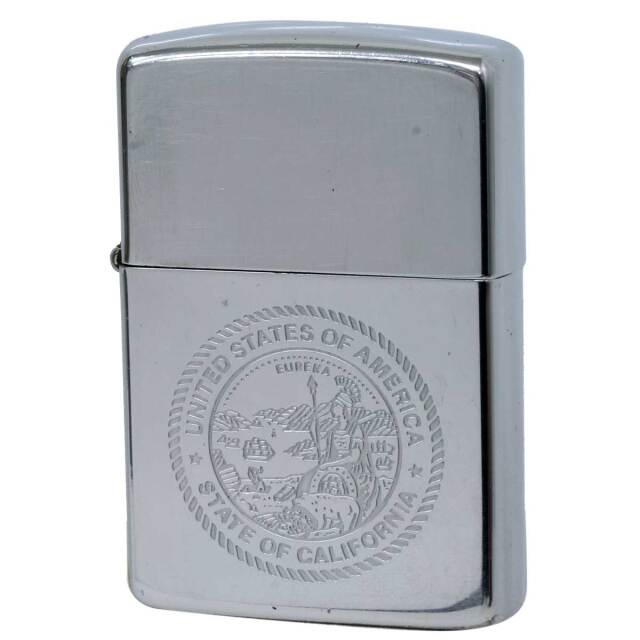 絶版/ヴィンテージ Zippo ジッポー 中古 1988年製造 STATE OF CALIFORNIA カリフォルニア州  [C]使用感あり傷汚れあり