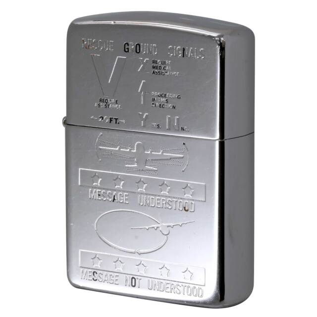 絶版/ヴィンテージ Zippo ジッポー 中古 1994年製造 ALPHA Sop- Survival ALPHA社 航空搭乗員 サバイバルシグナル  [C]使用感あり傷汚れあり