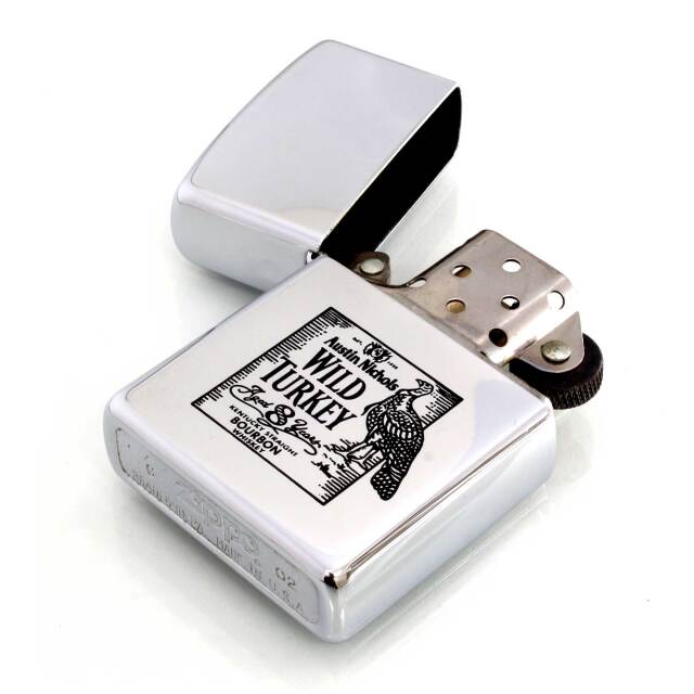 絶版/ヴィンテージ Zippo ジッポー 中古 2002年製造ワイルドターキー 8