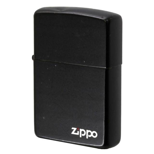 絶版/ヴィンテージ Zippo ジッポー 中古 ブラック マット ZIPPO LOGO ジッポ ロゴ  [C]使用感あり傷汚れあり