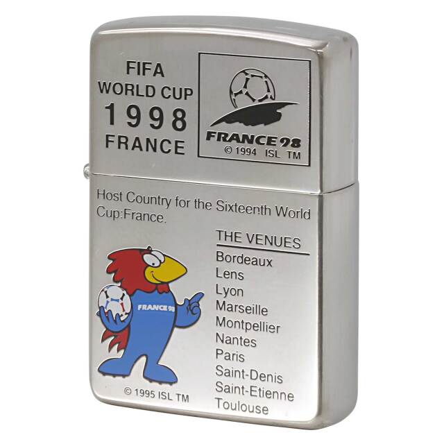 絶版/ヴィンテージ Zippo ジッポー 中古 1997年製造 フランスFIFAワールドカップ シリアルNo.964  [A]使用感少なく状態が良い