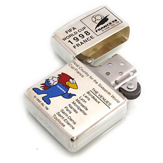 絶版/ヴィンテージ Zippo ジッポー 中古 1997年製造フランスFIFA