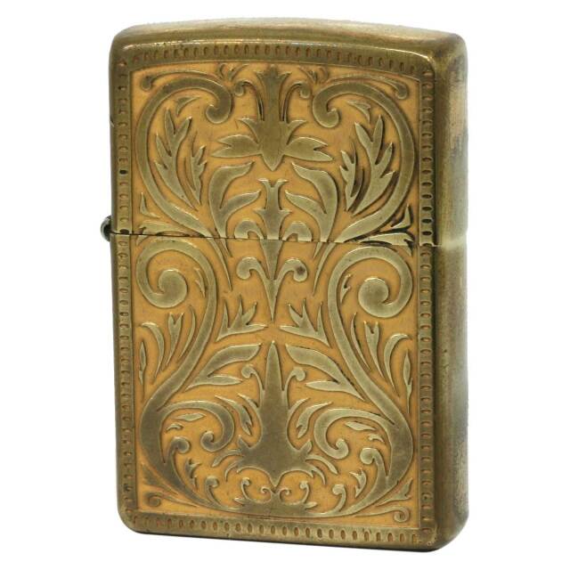 絶版/ヴィンテージ Zippo ジッポー 中古 2003年製造 アラベスク模様 ブラス  [C]使用感あり傷汚れあり