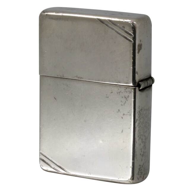 斜めZIPPOヴィンテージジッポ スターリングシルバー 絶版/ヴィンテージ Zippo ジッポー 中古 2005年製造スターリング