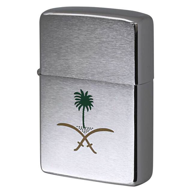 絶版/ヴィンテージ Zippo ジッポー 中古 1982年製造 サウジアラビア 国章  [A]使用感少なく状態が良い