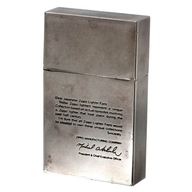 絶版/ヴィンテージ Zippo ジッポー 中古 1991年製造 1932レプリカ ZIPPO JAPAN FAN 向けメッセージ マイケル・A・シューラー  [C]使用感あり傷汚れあり
