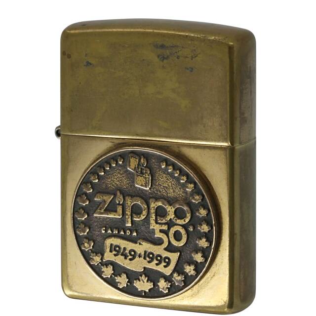 絶版/ヴィンテージ Zippo ジッポー 中古 1999年製造 Canada 50th Anniversary Edition カナダ 50周年記念  [C]使用感あり傷汚れあり