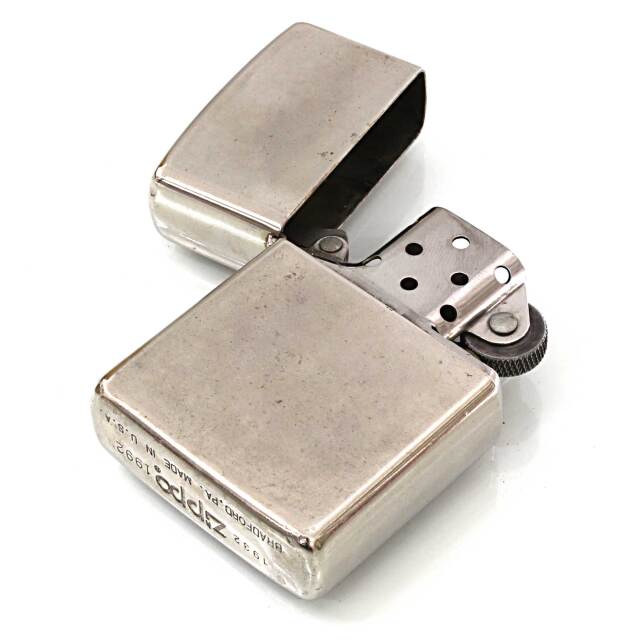 絶版/ヴィンテージ Zippo ジッポー 中古 1992年製造鏡面 ダブルイヤー